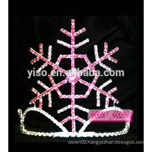 winter fashion hair jewelry simple crystal snowflake kids tiaras